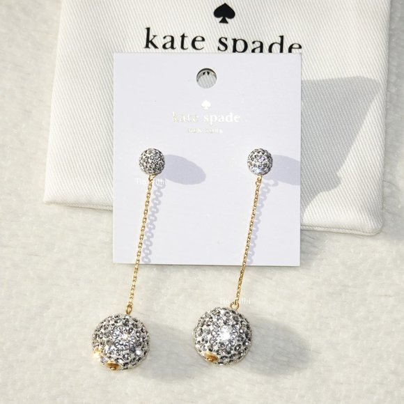 Kate Spade Sparkly Ball Dangling Earrings - Picture 3 of 3